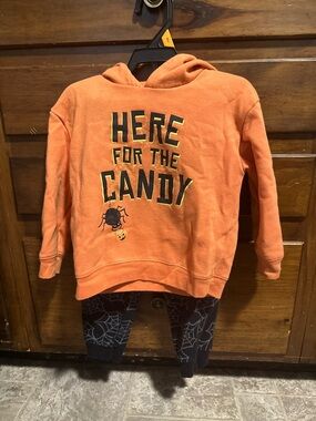 Carter’s  "Here for the Candy" Halloween Hoodie & pant set